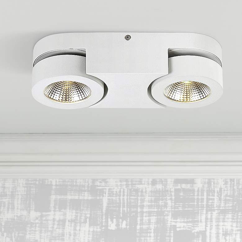 Image 1 Eurofase Acura 10 1/2" Wide White 2-LED Ceiling Light