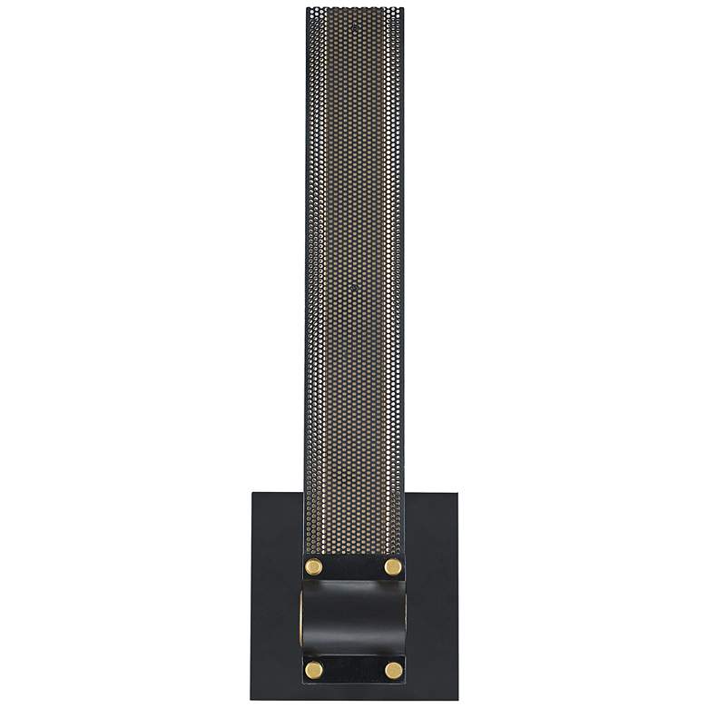 Image 1 Eurofase Admiral 16 1/4 inch High Black and Gold LED Wall Sconce