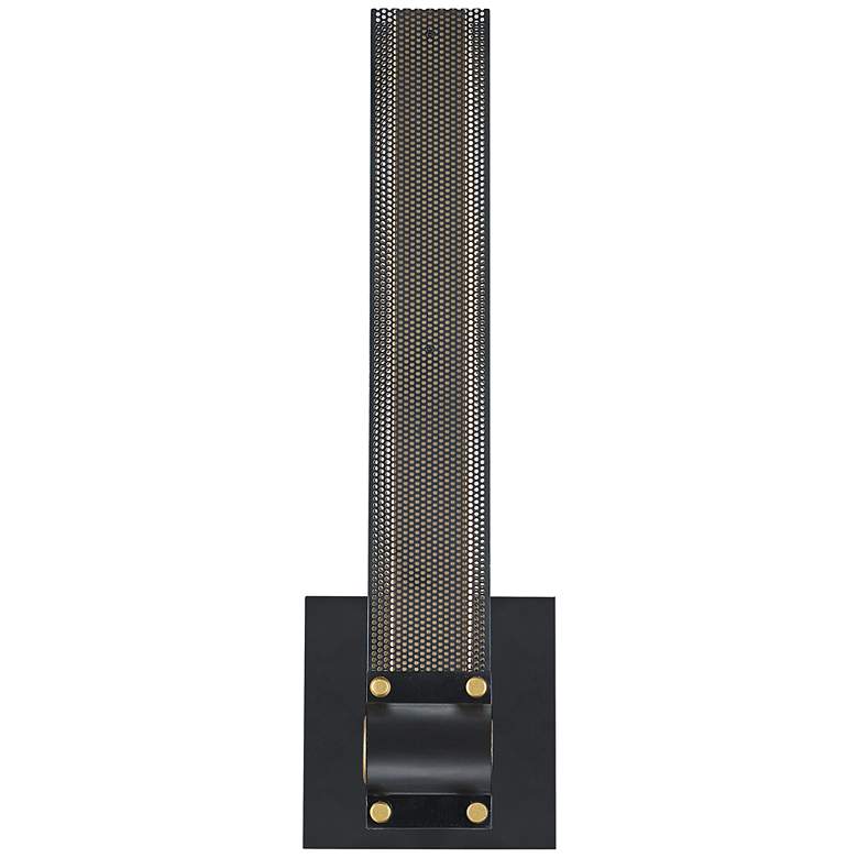 Image 1 Eurofase Admiral 16 1/4" High Black and Gold LED Wall Sconce