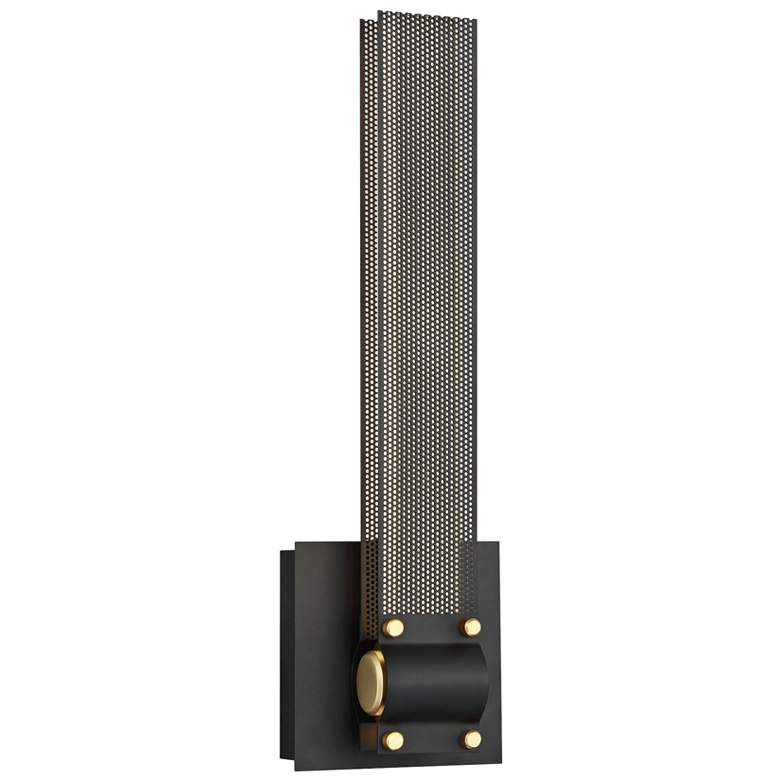Image 2 Eurofase Admiral 16 1/4" High Black and Gold LED Wall Sconce more views