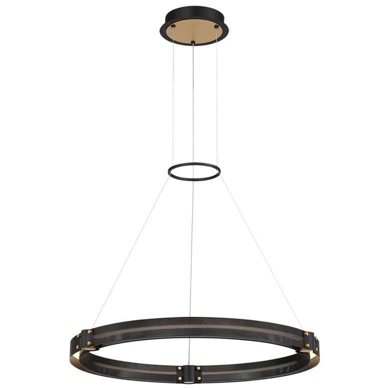 Image 1 Eurofase Admiral 2 In. x 28.50 In. Integrated LED Chandelier in Black/Gold