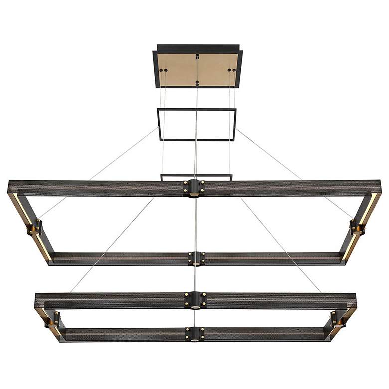 Image 1 Eurofase Admiral 2 In. x 29 In. Integrated LED Chandelier in Black/Gold