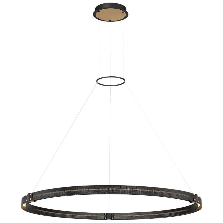 Image 1 Eurofase Admiral 2 In. x 48.25 In. Integrated LED Chandelier in Black