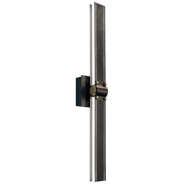 Image 1 Eurofase Admiral 27 3/4" High Black and Gold LED Large Wall Sconce
