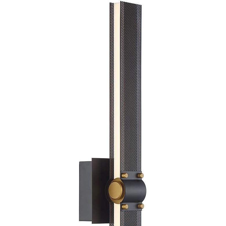 Image 2 Eurofase Admiral 27 3/4" High Black and Gold LED Large Wall Sconce more views