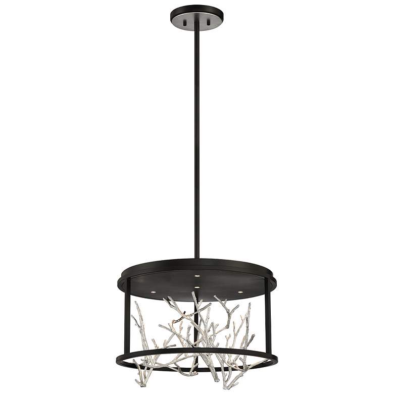 Image 1 Eurofase Aerie 12.50 In. x 19 In. Integrated LED Chandelier in Black/Silver