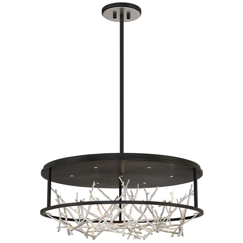 Image 1 Eurofase Aerie 13 In. x 30.50 In. Integrated LED Chandelier in Black/Silver