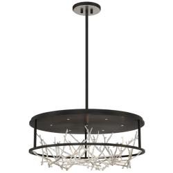 Eurofase Aerie 13 In. x 30.50 In. Integrated LED Chandelier in Black/Silver