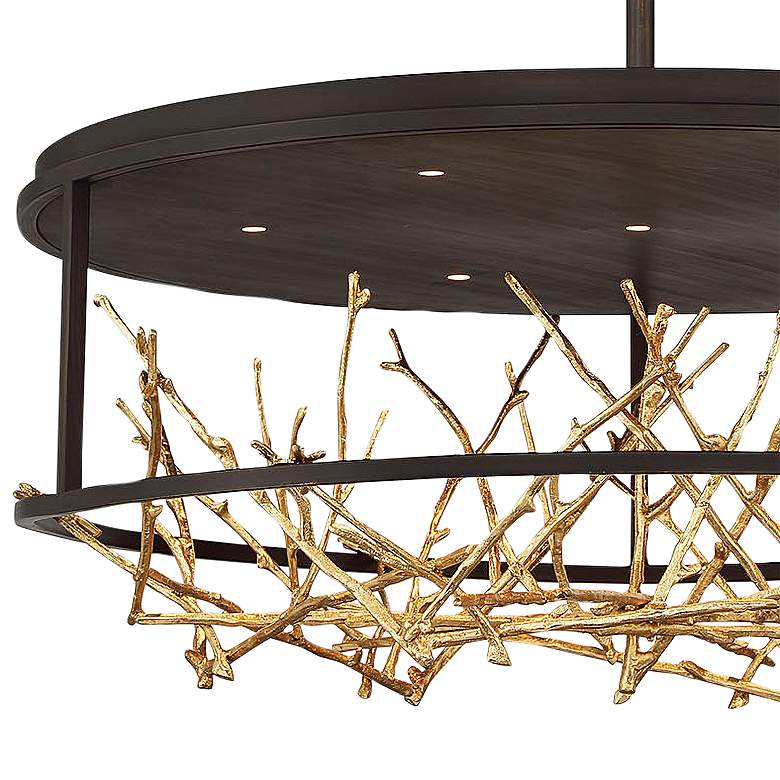 Image 2 Eurofase Aerie 13 In. x 30.50 In. Integrated LED Chandelier in Bronze/Gold more views