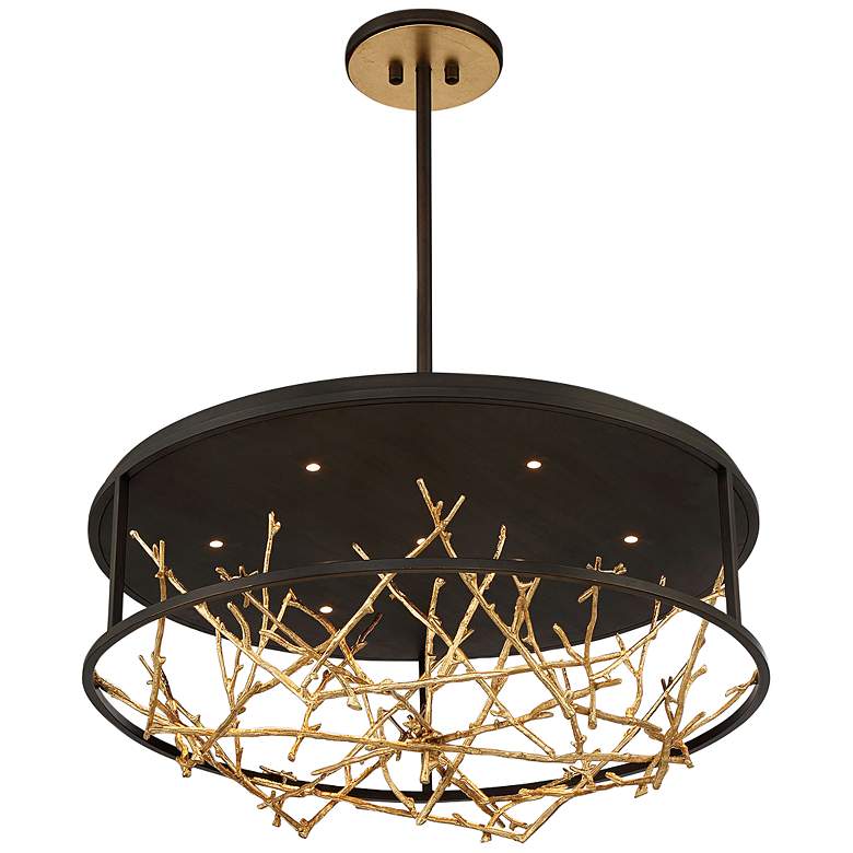 Image 3 Eurofase Aerie 13 In. x 30.50 In. Integrated LED Chandelier in Bronze/Gold more views