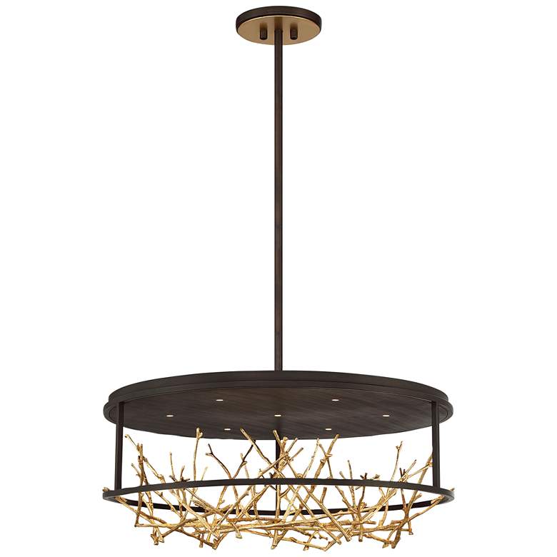 Image 4 Eurofase Aerie 13 In. x 30.50 In. Integrated LED Chandelier in Bronze/Gold more views