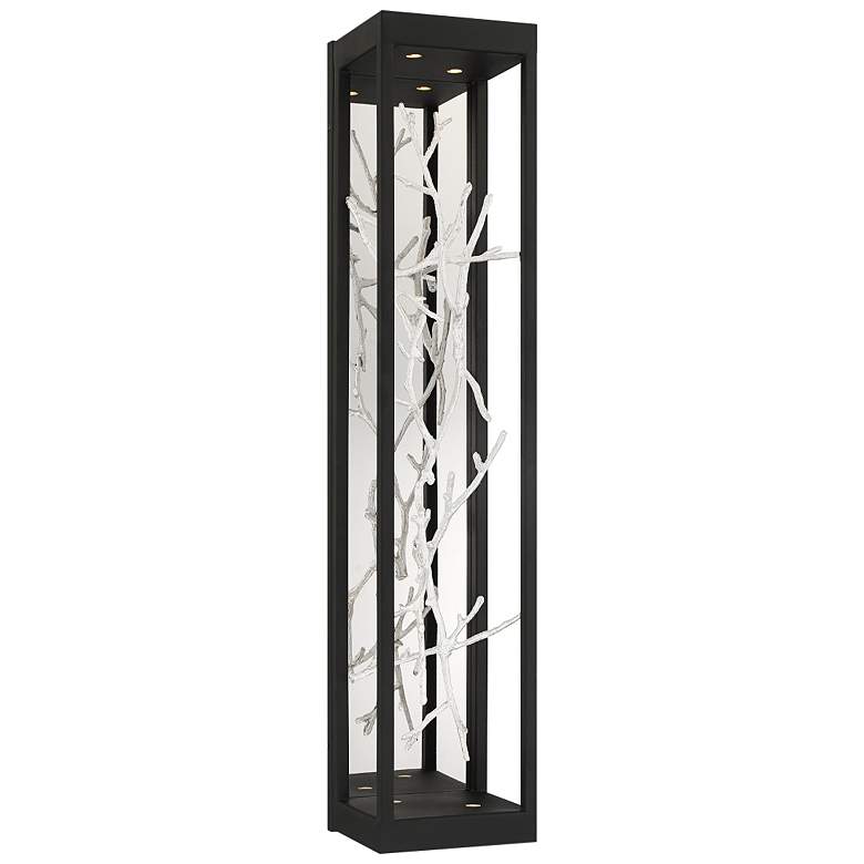 Image 1 Eurofase Aerie 30" High Black and Silver 4-Light LED Wall Sconce