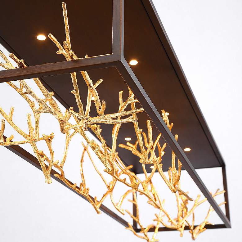 Image 3 Eurofase Aerie 44" Bronze LED Kitchen Island Modern Linear Pendant more views