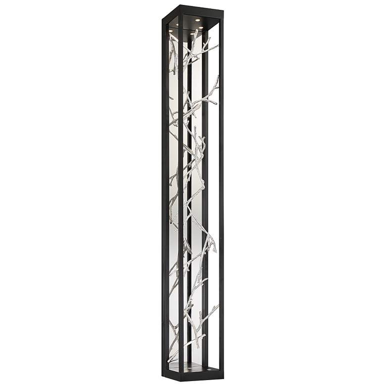 Image 1 Eurofase Aerie 48" High Black and Silver 6-Light LED Wall Sconce