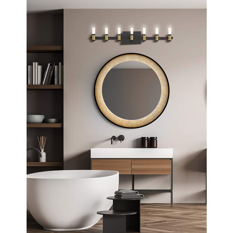 Image 3 Eurofase Albany 14 Light Vanity in Black and Nickel more views