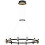 1_Eurofase Albany 31 1/2"W Brass Black 12-Light LED Chandelier