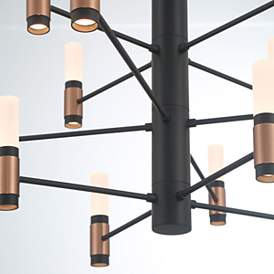 Image2 of Eurofase Albany 31 1/4"W Black Brass 12-Light LED Chandelier more views