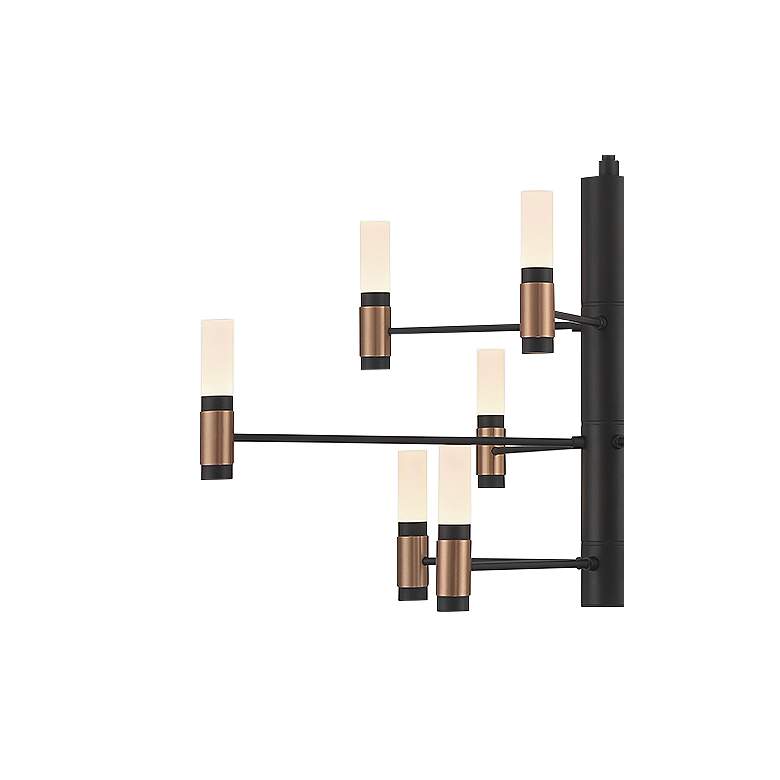 Image 2 Eurofase Albany 31 1/4 inchW Black Brass 12-Light LED Chandelier more views