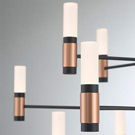 Image3 of Eurofase Albany 31 1/4"W Black Brass 12-Light LED Chandelier more views