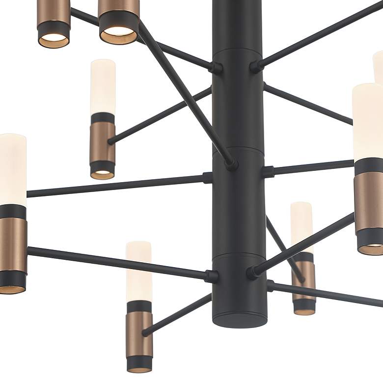 Image 4 Eurofase Albany 31 1/4"W Black Brass 12-Light LED Chandelier more views