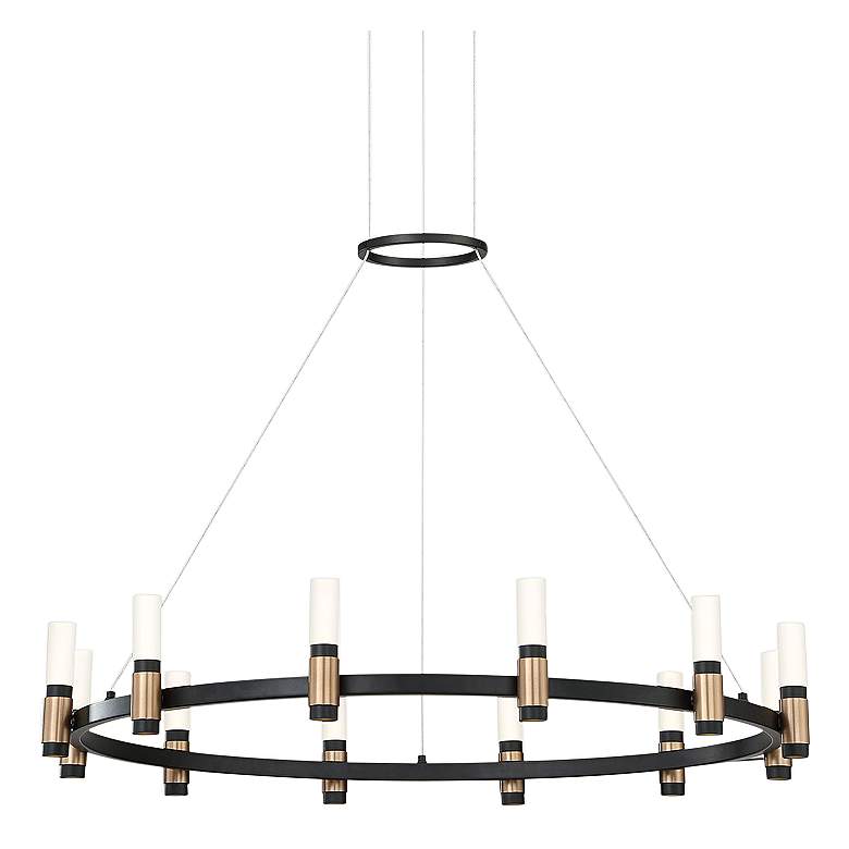 Image 1 Eurofase Albany 5.25 In. x 31.50 In Integrated LED Chandelier in Black