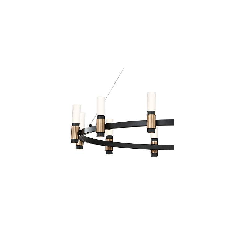 Image 2 Eurofase Albany 5.25 In. x 31.50 In Integrated LED Chandelier in Black more views