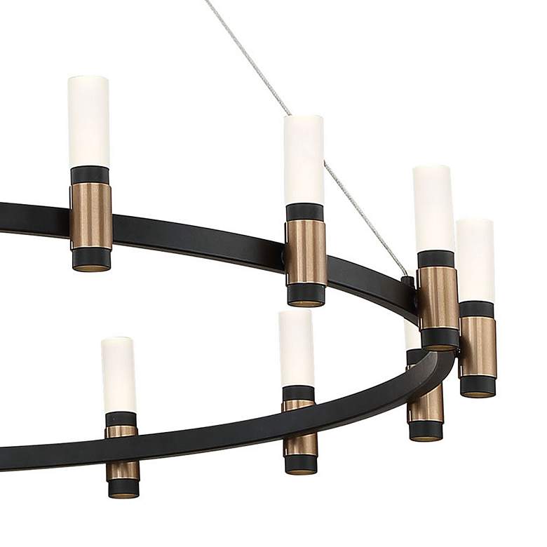 Image 3 Eurofase Albany 5.25 In. x 31.50 In Integrated LED Chandelier in Black more views