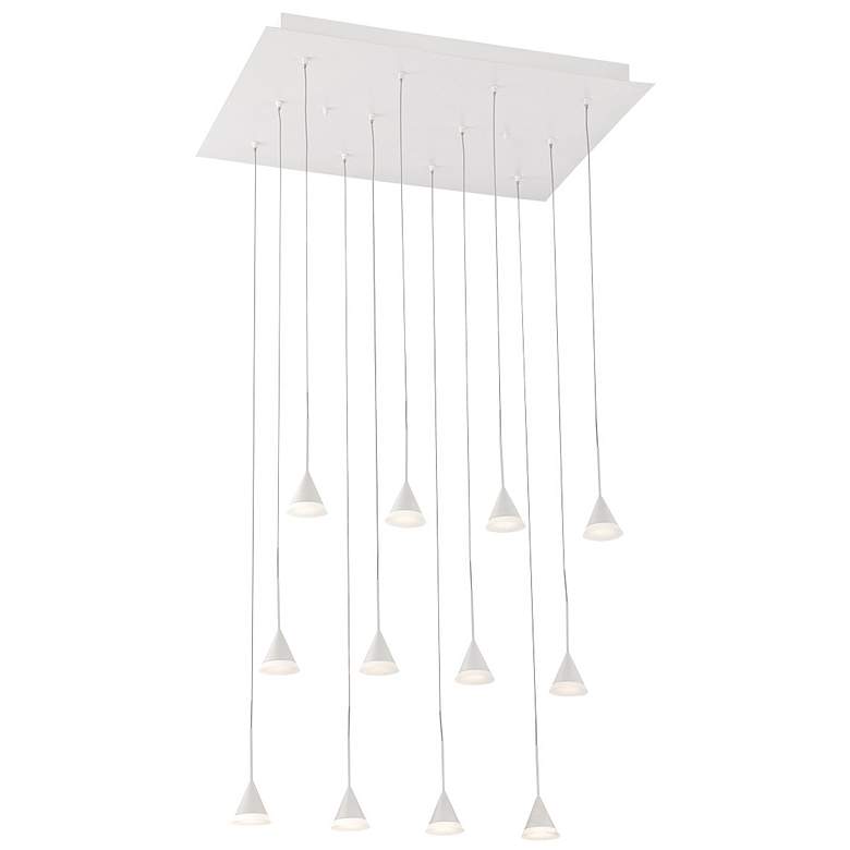 Image 1 Eurofase Albion 6.75 In. x 18.50 In. Integrated LED Chandelier in White