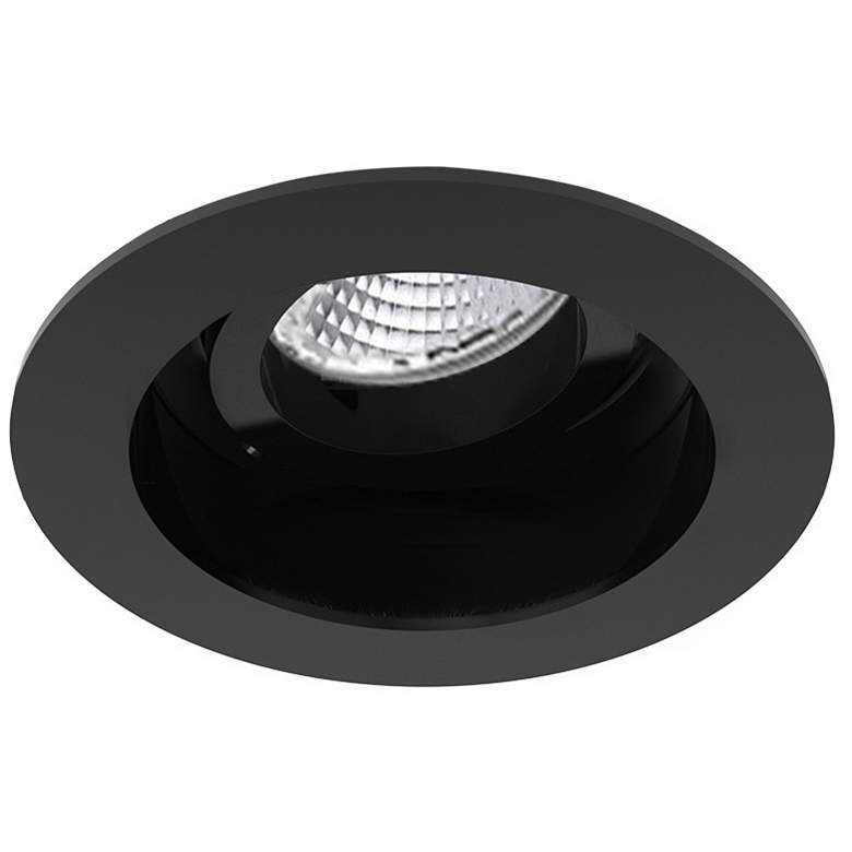 Image 1 Eurofase Amigo 3 1/4 inch Black 15W LED Round Gimbal Downlight