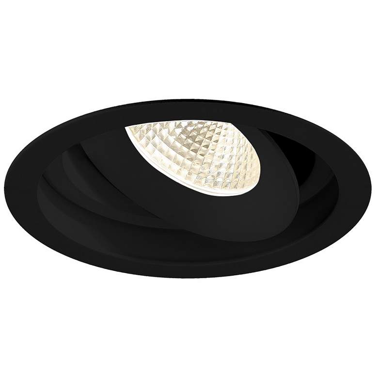 Image 1 Eurofase Amigo 6 1/4 inch Black 26W LED Round Gimbal Downlight