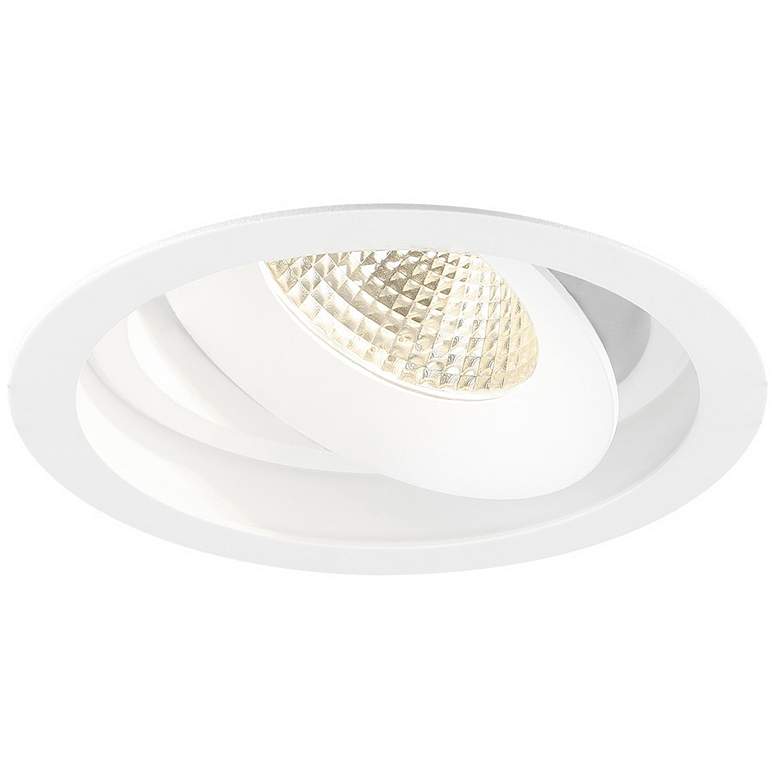Image 1 Eurofase Amigo 6 1/4 inch White 26W LED Round Gimbal Downlight