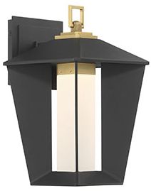 Image 6 Eurofase Andson 13" Integrated LED Outdoor Wall Sconce in Brass/Sand Black more views