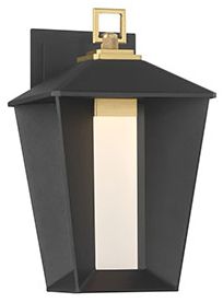 Image 7 Eurofase Andson 13" Integrated LED Outdoor Wall Sconce in Brass/Sand Black more views