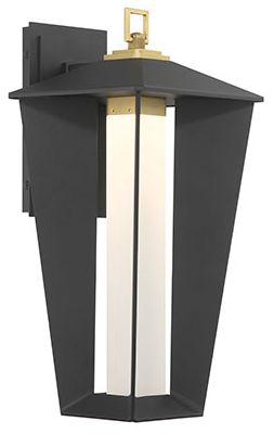 Image 5 Eurofase Andson 19" Integrated LED Outdoor Wall Sconce in Brass/Sand Black more views
