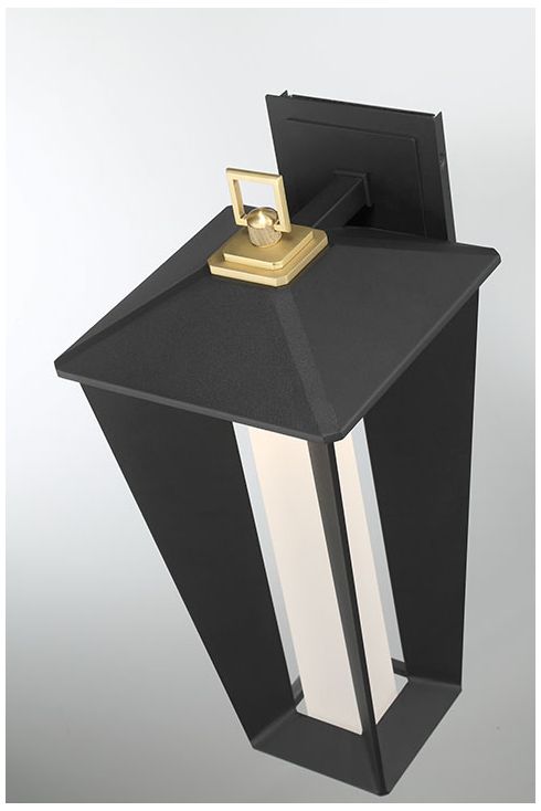 Image 7 Eurofase Andson 19" Integrated LED Outdoor Wall Sconce in Brass/Sand Black more views