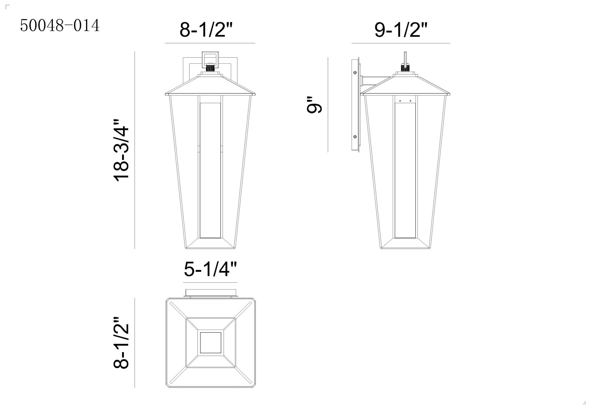 Eurofase Andson 19" Integrated LED Outdoor Wall Sconce in Brass/Sand Black