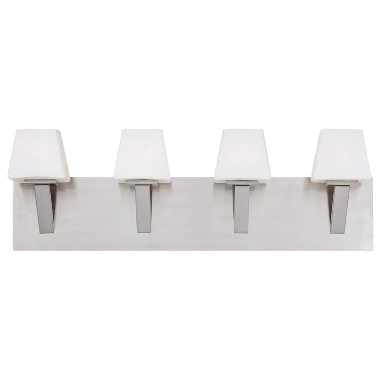 Image 1 Eurofase Anglo 8 In. x 25.75 In. 4 Light Bath Bar in Satin Nickel
