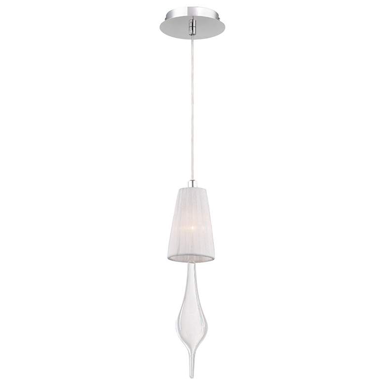 Image 1 Eurofase Aqua 11 In. x 2.75 In. Pendant in Chrome/White