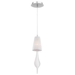 Eurofase Aqua 11 In. x 2.75 In. Pendant in Chrome/White