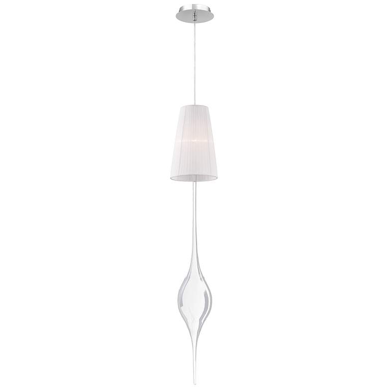 Image 1 Eurofase Aqua 40 In. x 7 In. Pendant in Chrome/White