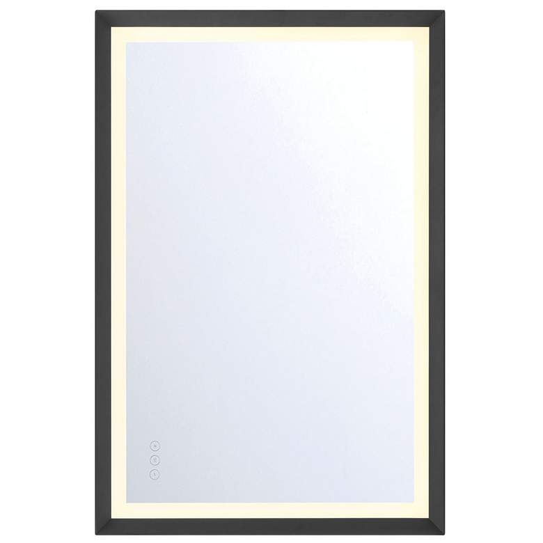 Image 1 Eurofase Artell 24 in. x 36 in. LED Light Rectangular Wall Mirror, Black
