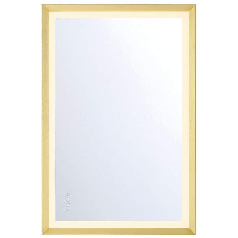 Image 1 Eurofase Artell 24 in. x 36 in. LED Light Rectangular Wall Mirror, Gold