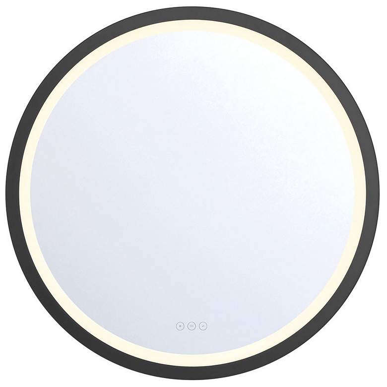 Image 1 Eurofase Artell 32 inch LED Light Round Wall Mirror, Black