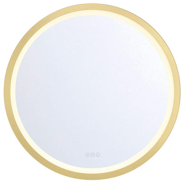 Image 1 Eurofase Artell 32 inch LED Light Round Wall Mirror, Gold