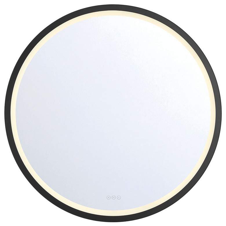 Image 1 Eurofase Artell 42 inch LED Light Round Wall Mirror, Black