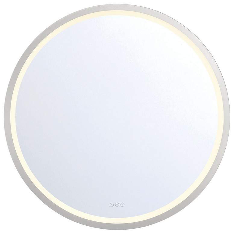 Image 1 Eurofase Artell 42 inch LED Light Round Wall Mirror, Silver