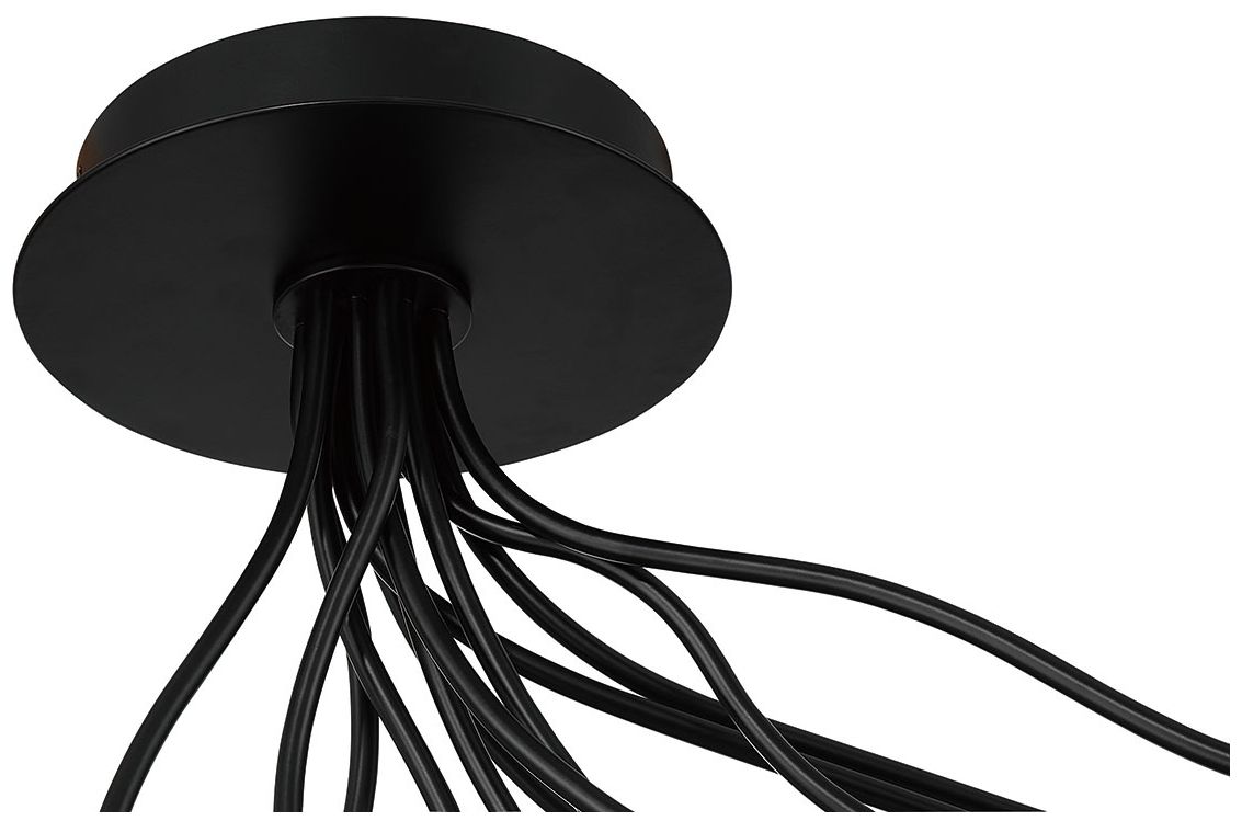 Image 4 Eurofase Athena 12-Light 59" Integrated LED Semi-Flush Mount, Matte Bl more views
