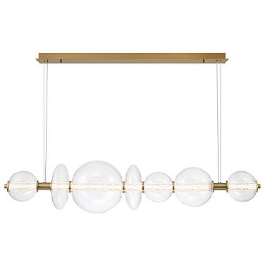 Eurofase Atomo 1 Lt Chandelier Gold, Glear Glass