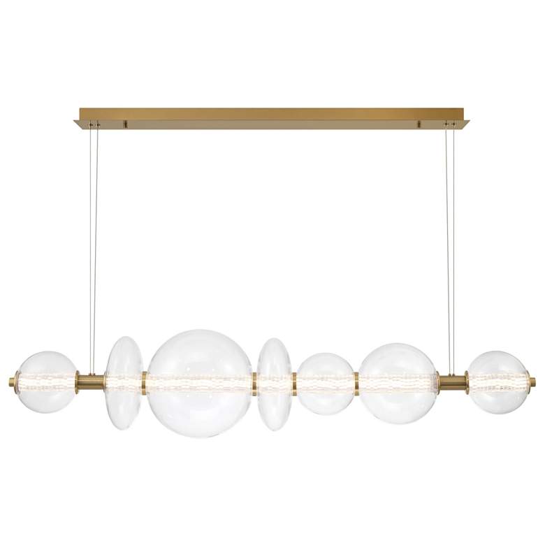 Image 1 Eurofase Atomo 1 Lt Chandelier Gold, Glear Glass