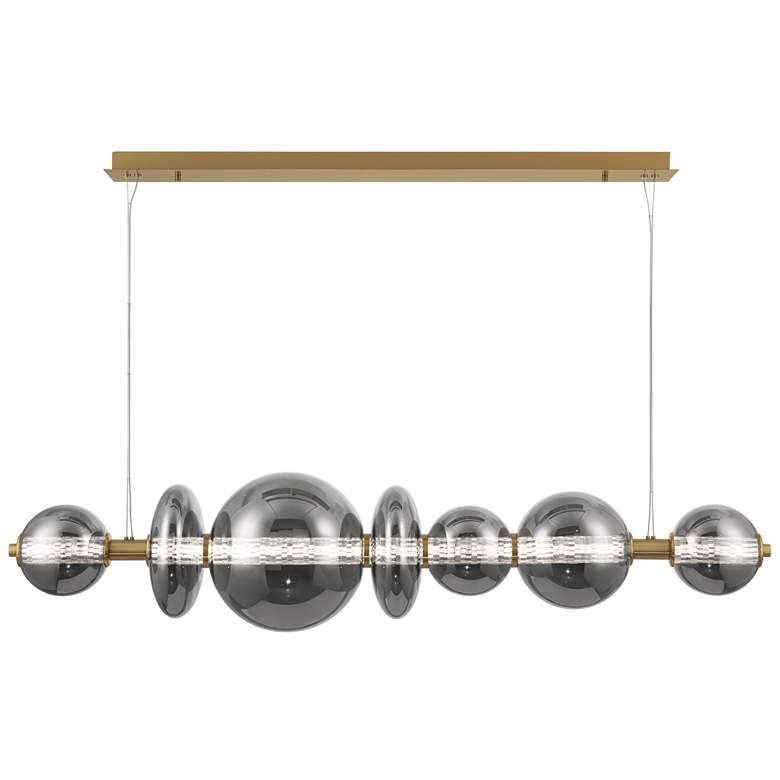 Image 1 Eurofase Atomo 1 Lt Chandelier Gold, Smoked Glass